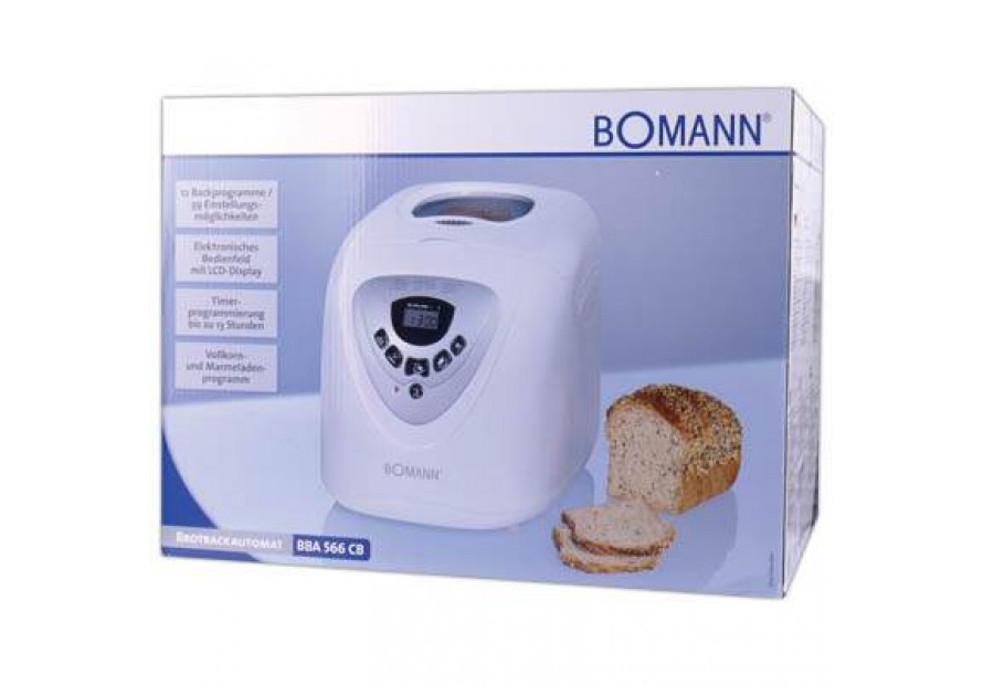 BOMANN MACCHINA DEL PANE PANE IMPASTATRICE 12 PROGRAMMI 2 LITRI BBA 566